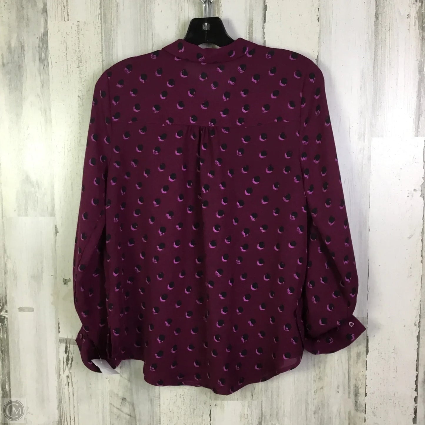Blouse Long Sleeve By Elle In Purple, Size: S