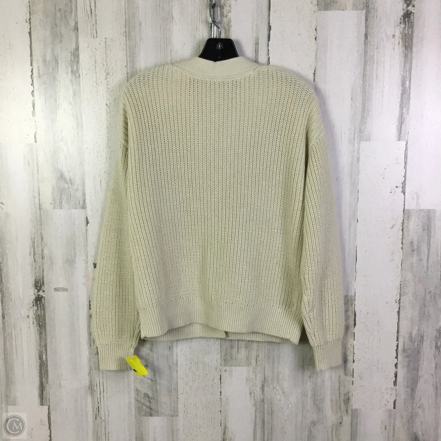 Sweater Cardigan By Gap In Cream, Size: S