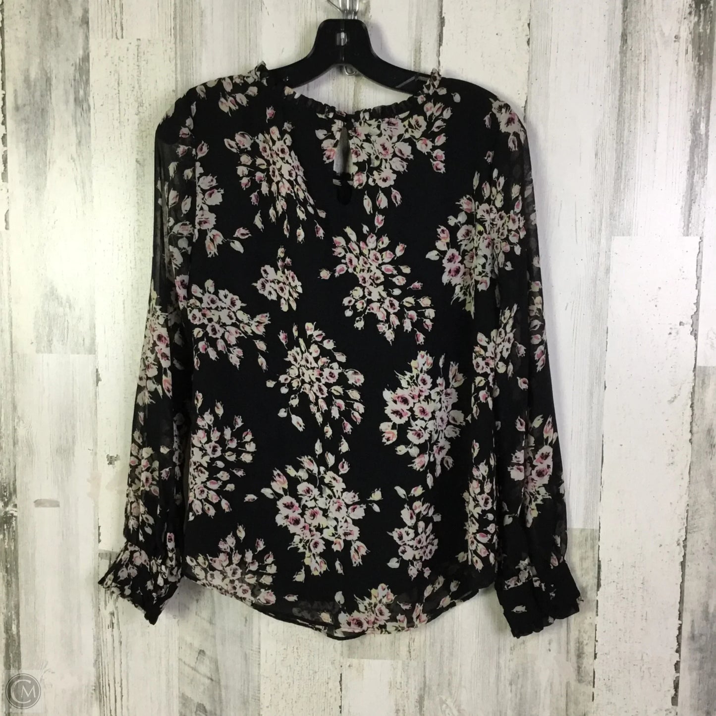Top Long Sleeve By White House Black Market In Black, Size: S