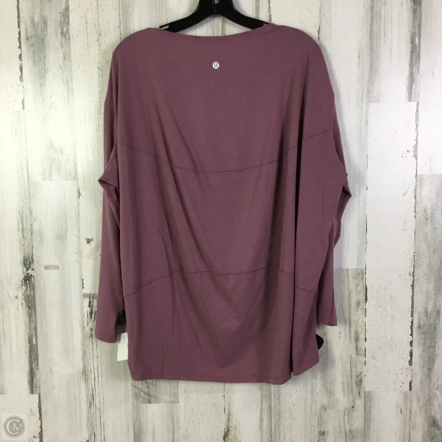 Athletic Top Long Sleeve Crewneck By Lululemon In Mauve, Size: Xl