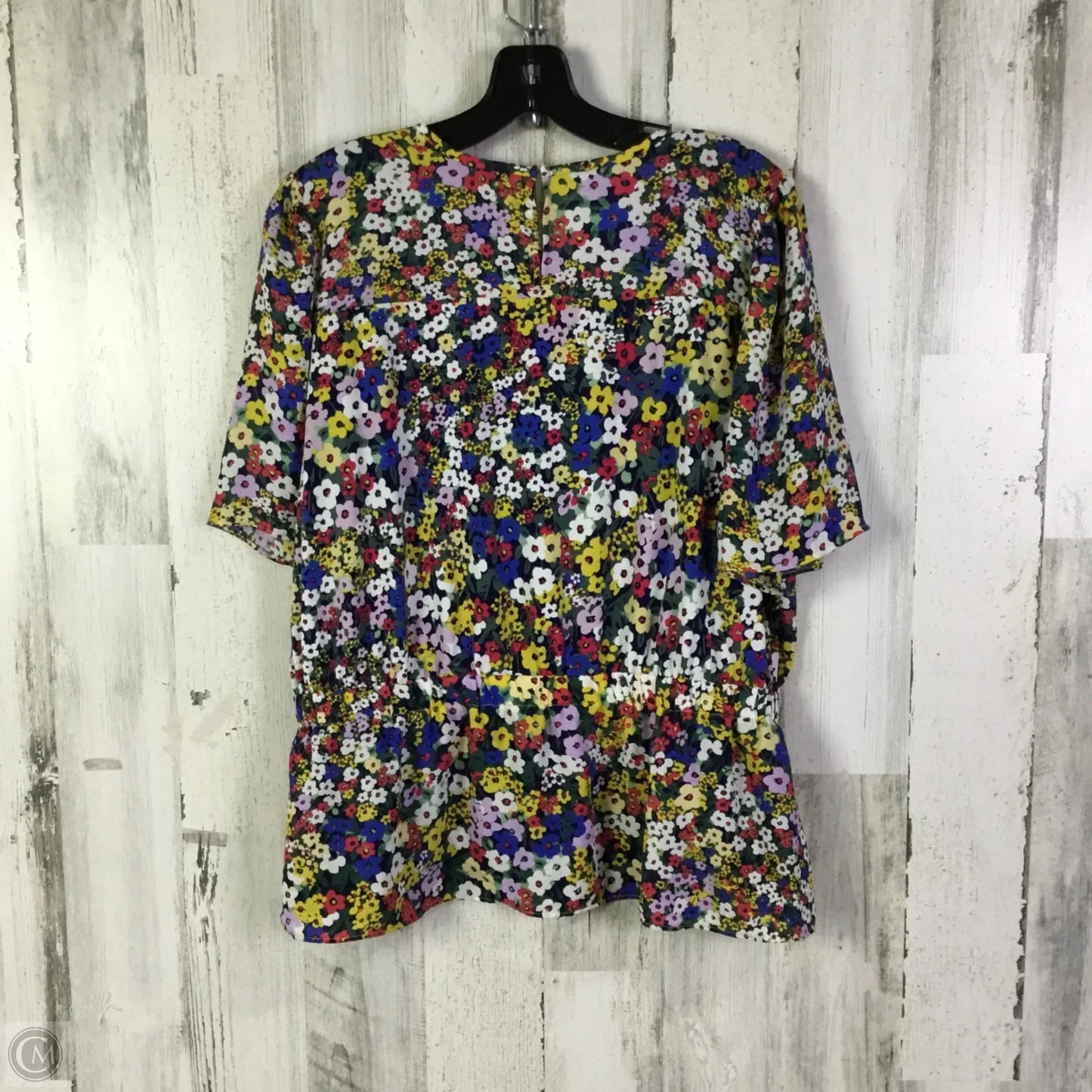 Top Short Sleeve By Ann Taylor In Floral Print, Size: Lp