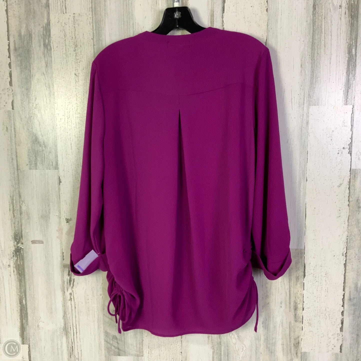 Blouse 3/4 Sleeve By Roz And Ali In Purple, Size: L