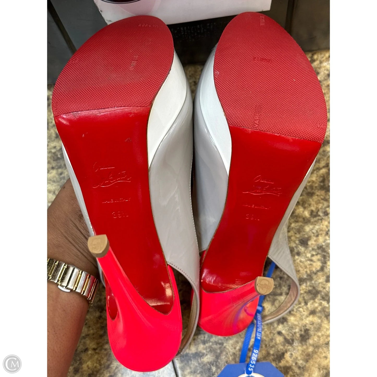 Shoes Designer By Christian Louboutin In Multi-colored, Size: 39.5