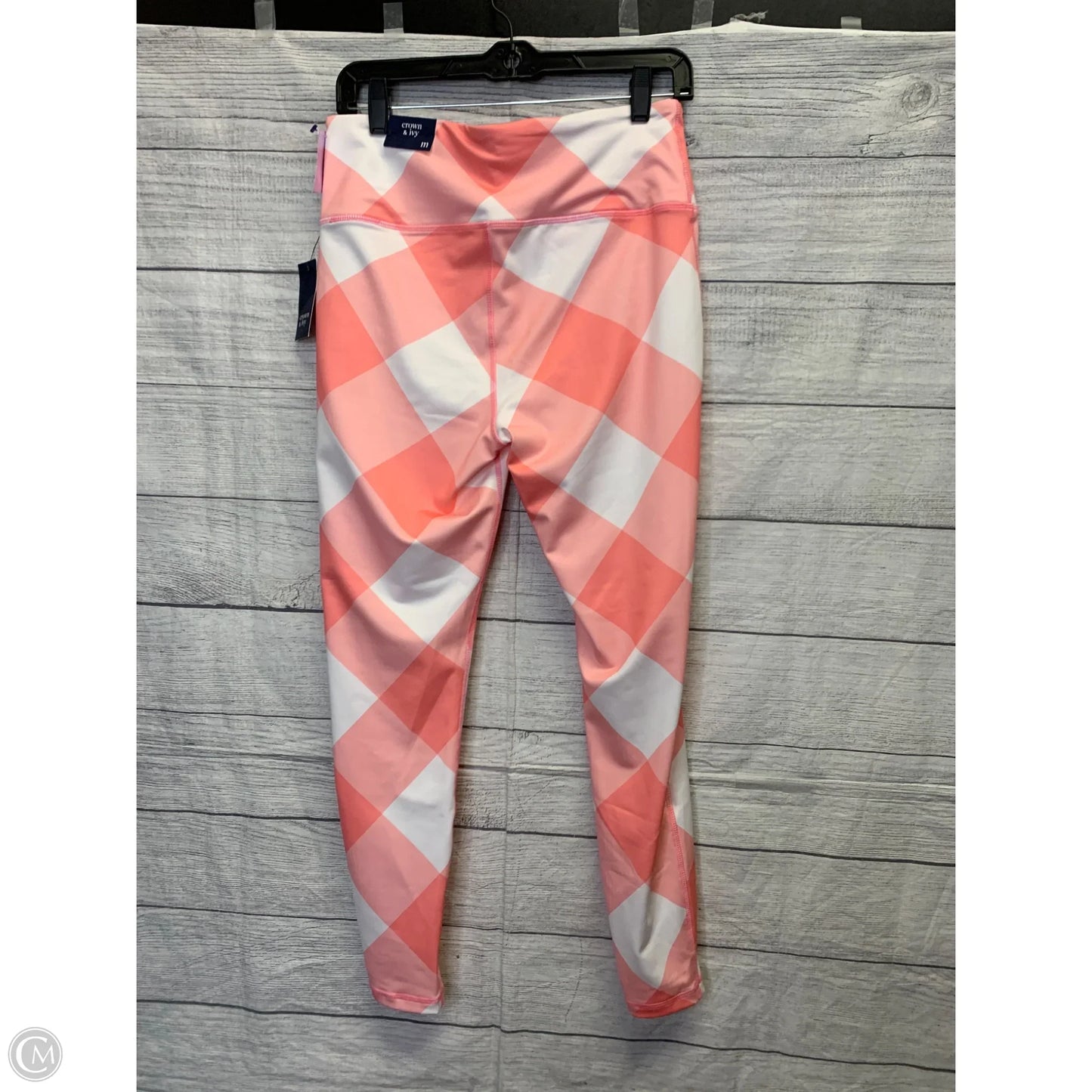 Athletic Pants By Crown And Ivy In Pink & White, Size: M