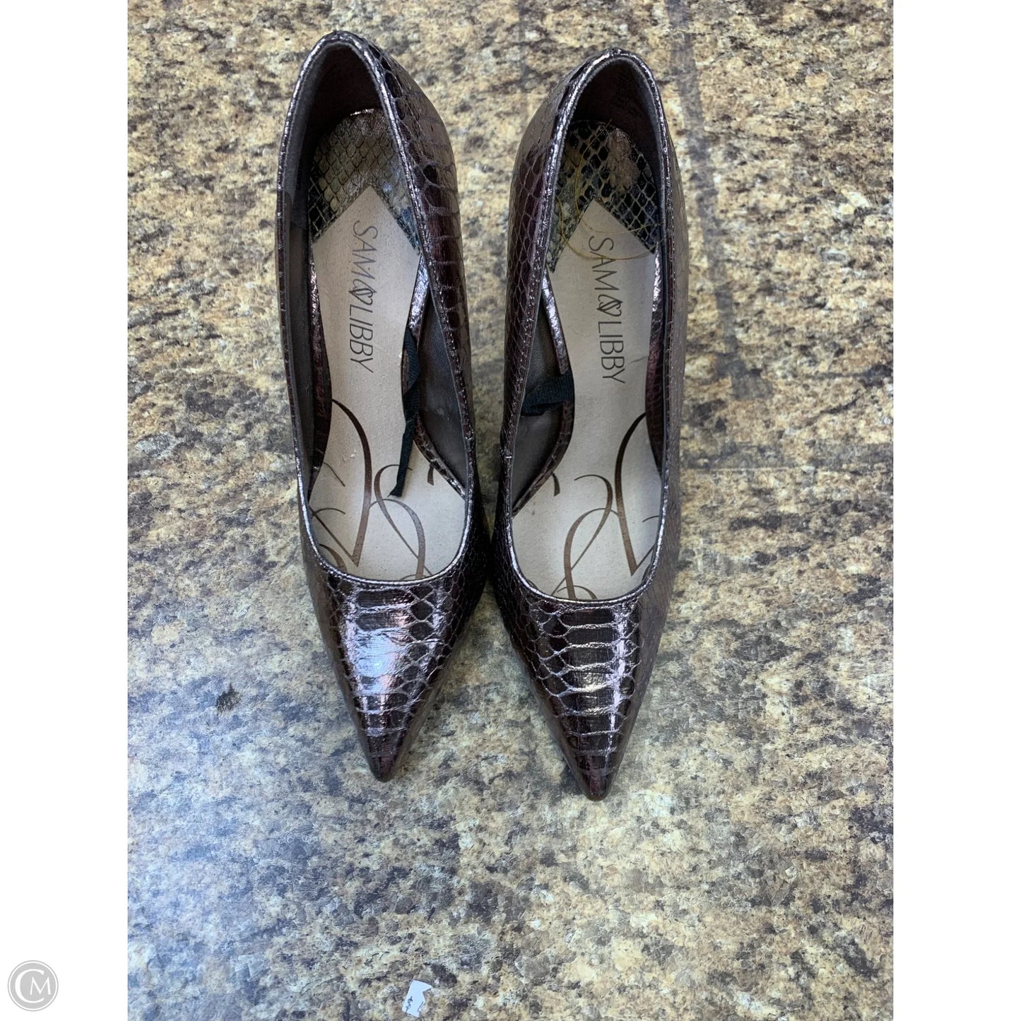 Shoes Heels Stiletto By Sam And Libby In Silver, Size: 6.5