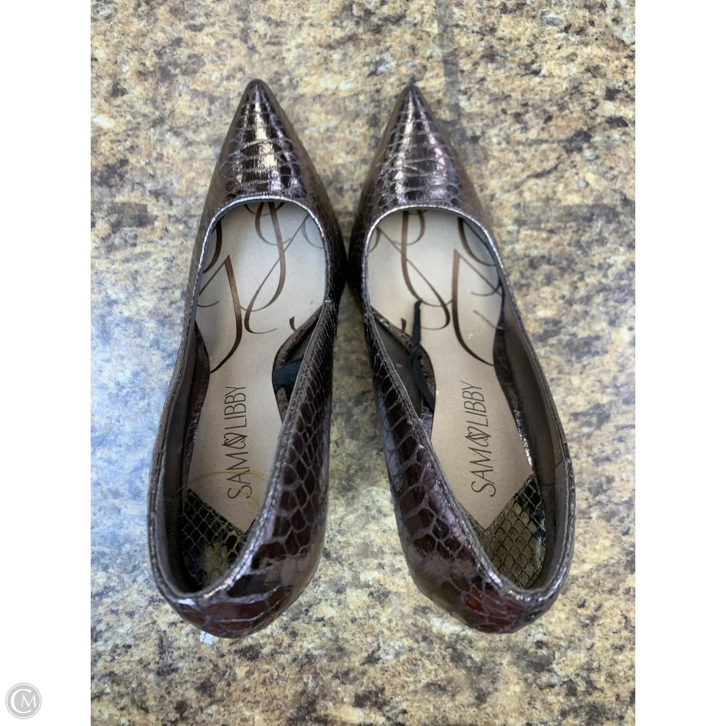 Shoes Heels Stiletto By Sam And Libby In Silver, Size: 6.5