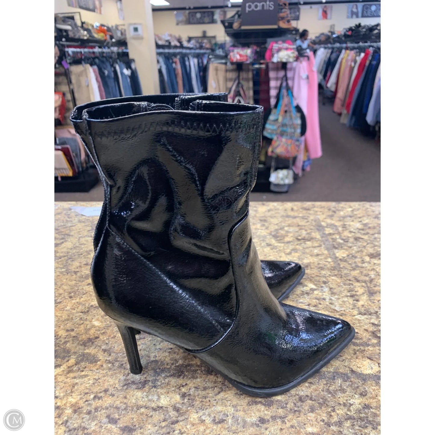 Boots Mid-calf Heels By Forever 21 In Black, Size: 8