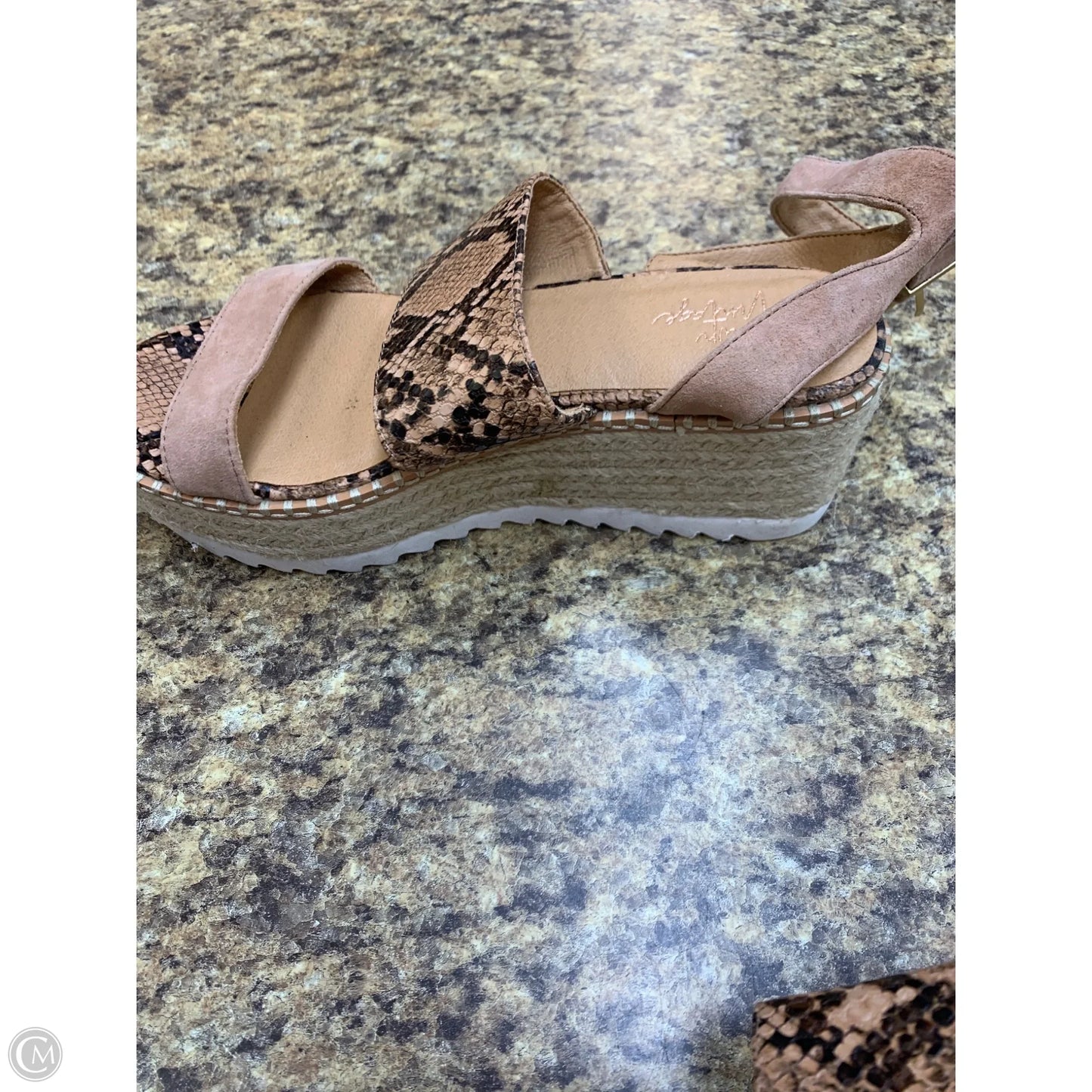 Shoes Heels Wedge By Crown Vintage In Animal Print, Size: 7