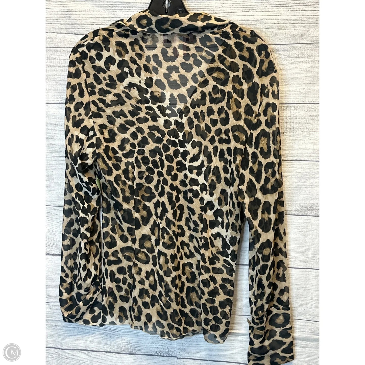Top Long Sleeve By Bandolino In Animal Print, Size: 12