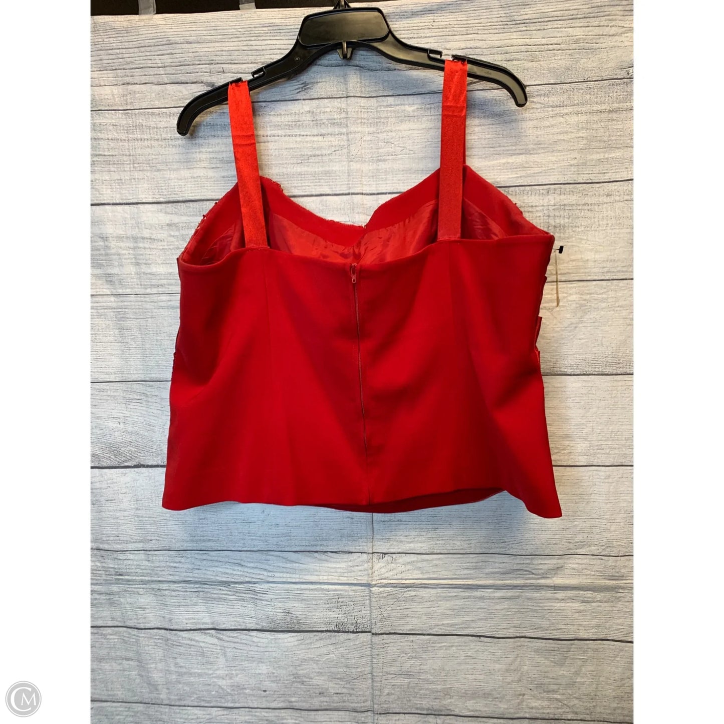 Blouse Sleeveless By Cmf In Red, Size: 22