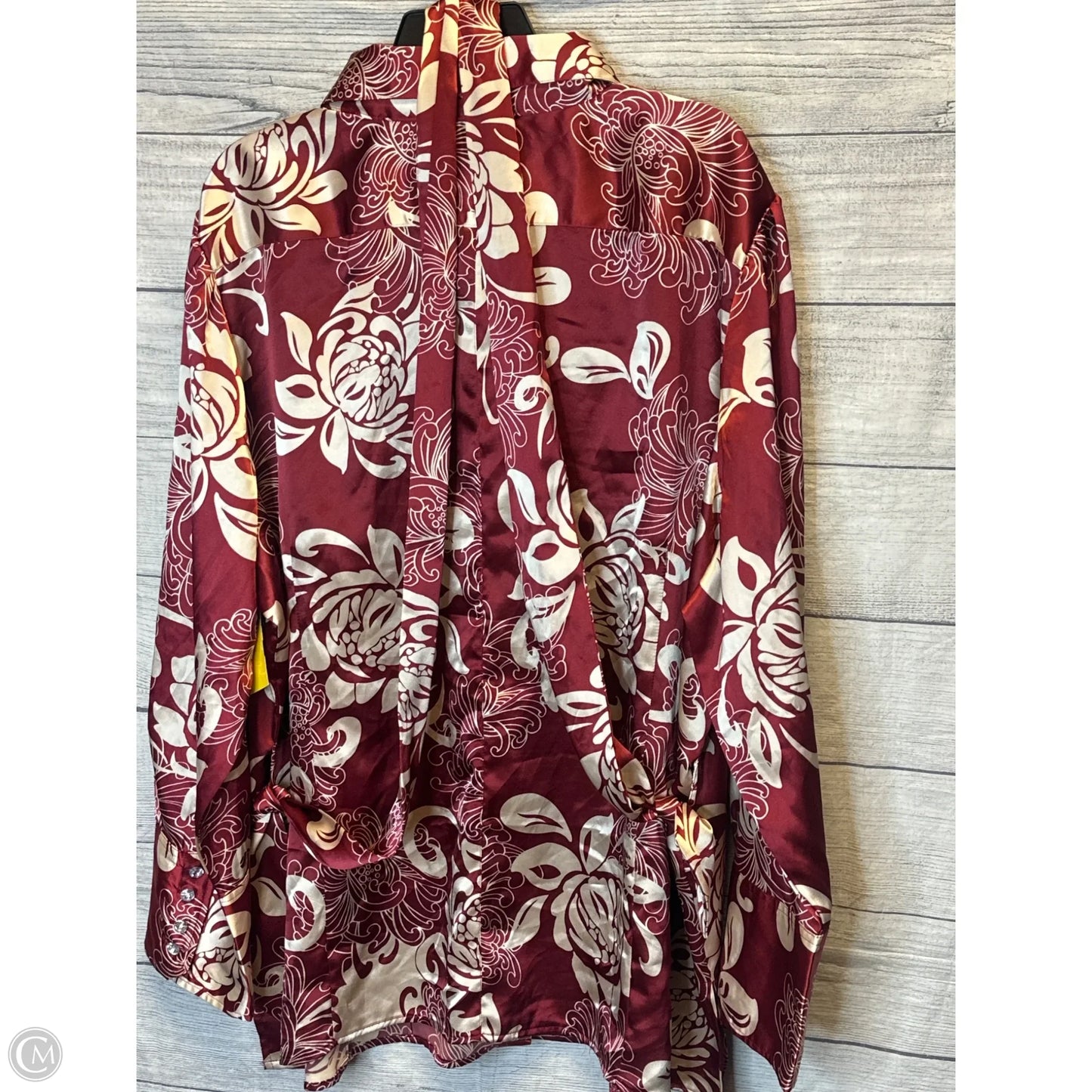 Top Long Sleeve By Ashley Stewart In Red, Size: 24