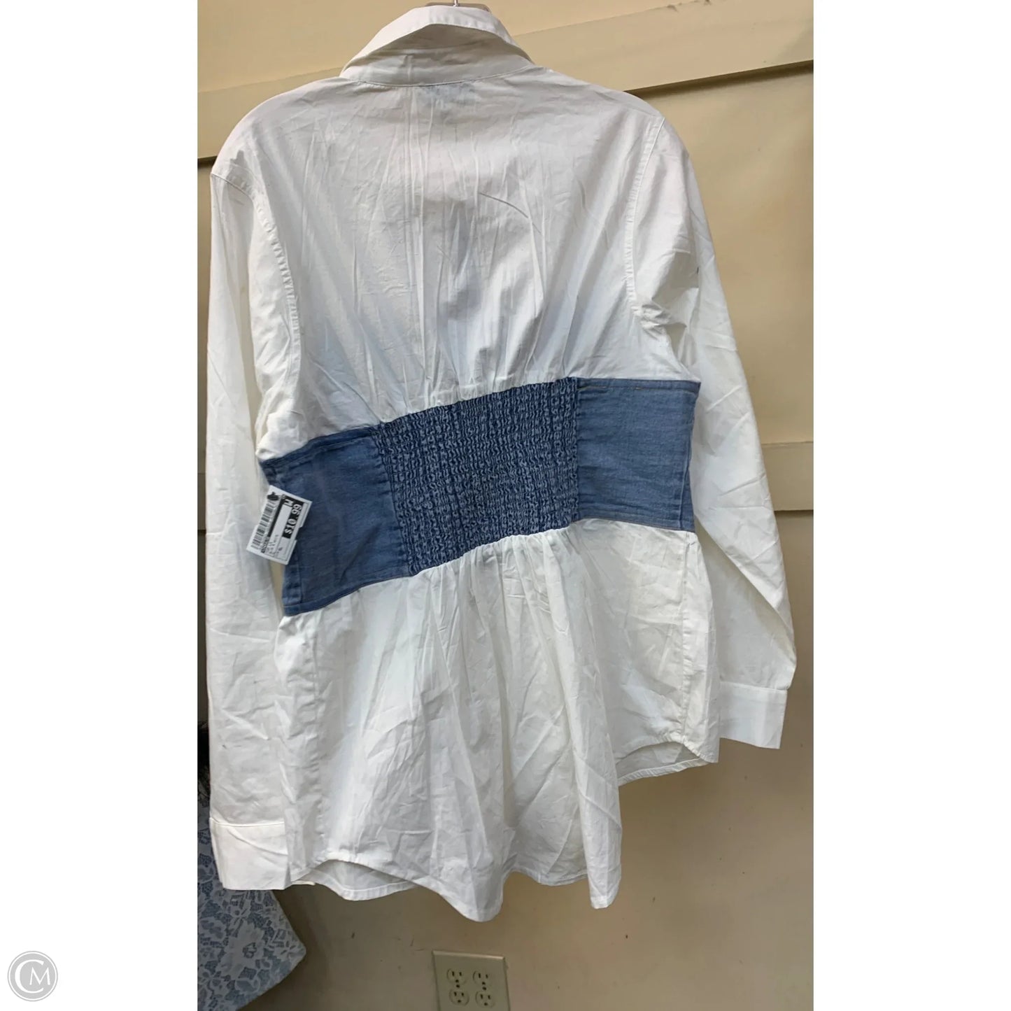 Top Long Sleeve By Indulge In Blue & White, Size: Xl