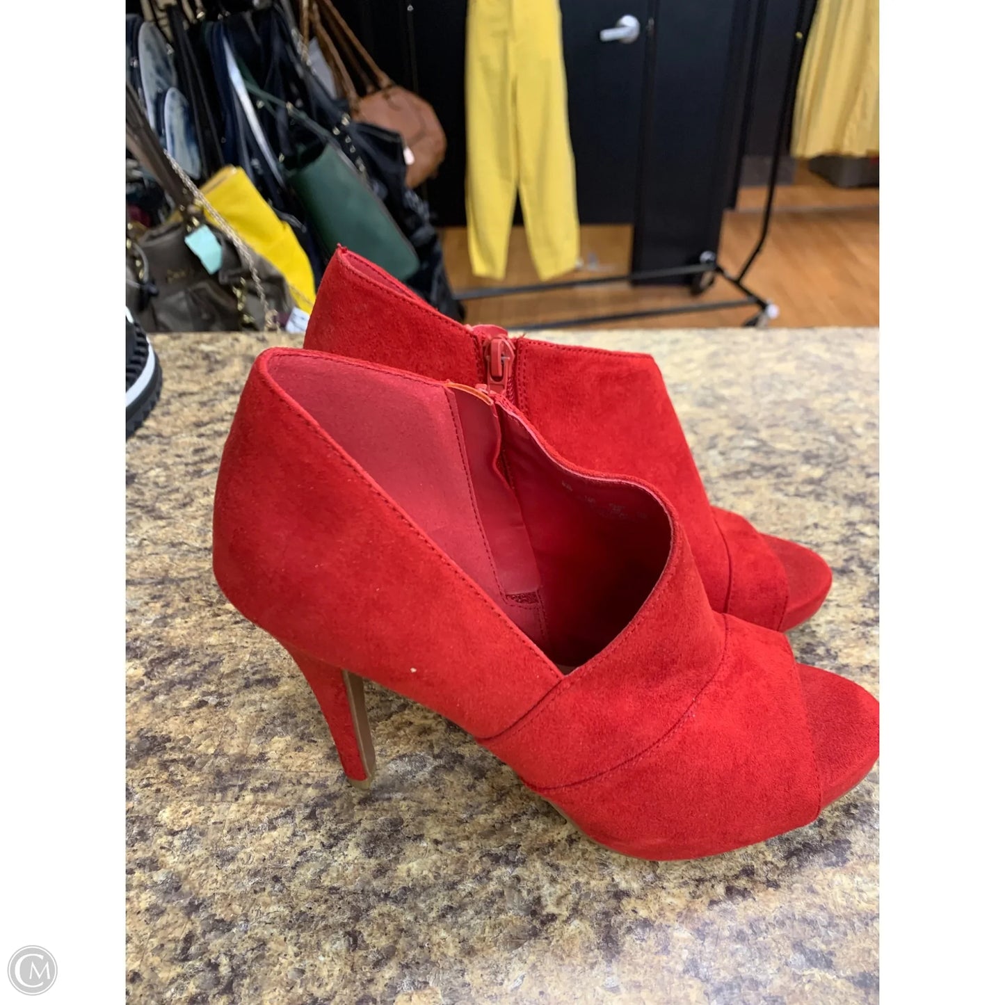 Boots Ankle Heels By Fergalicious In Red, Size: 8