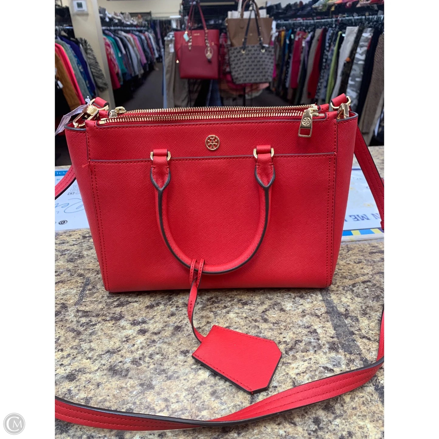 Handbag Designer By Tory Burch, Size: Medium
