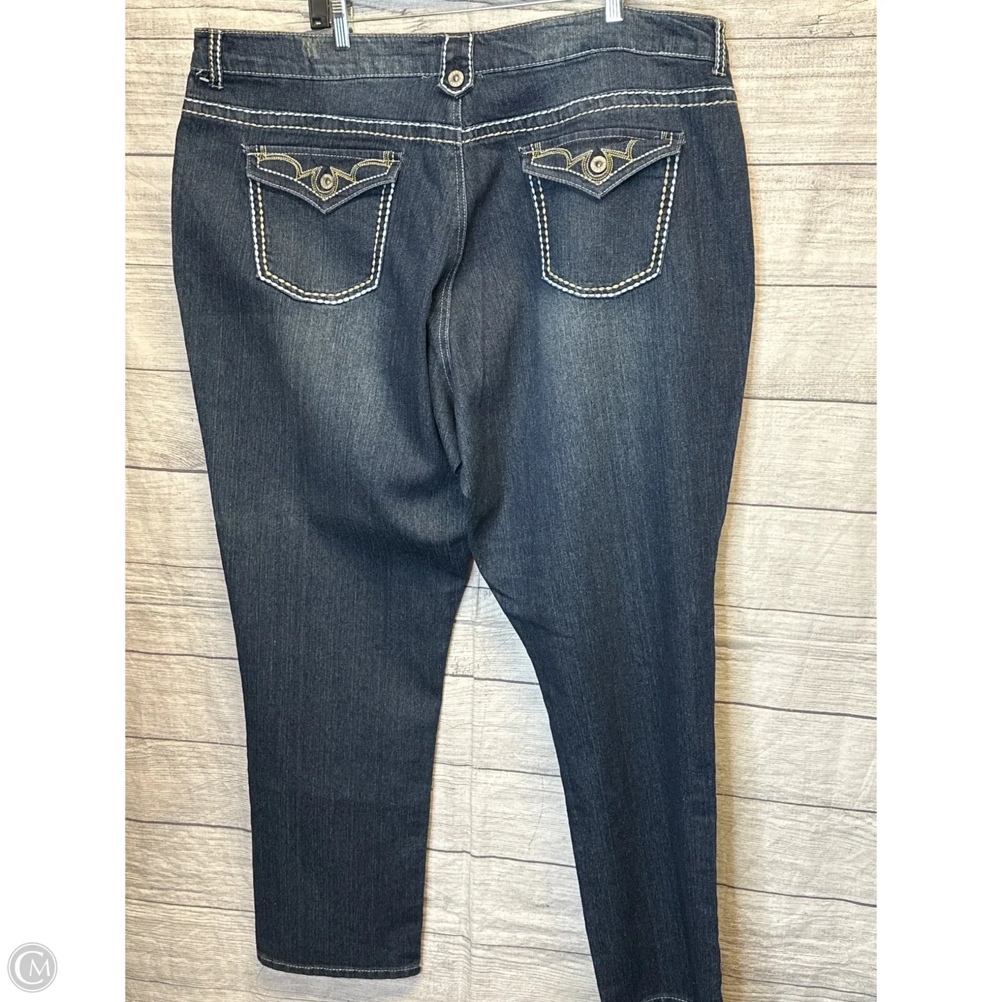 Jeans Straight By Cmf In Blue Denim, Size: 24