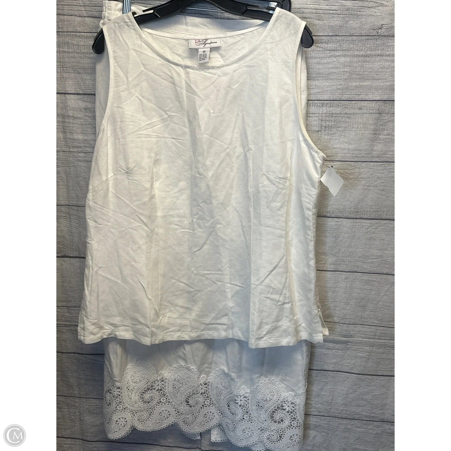Skirt Set 2pc By Cmf In White, Size: Xl