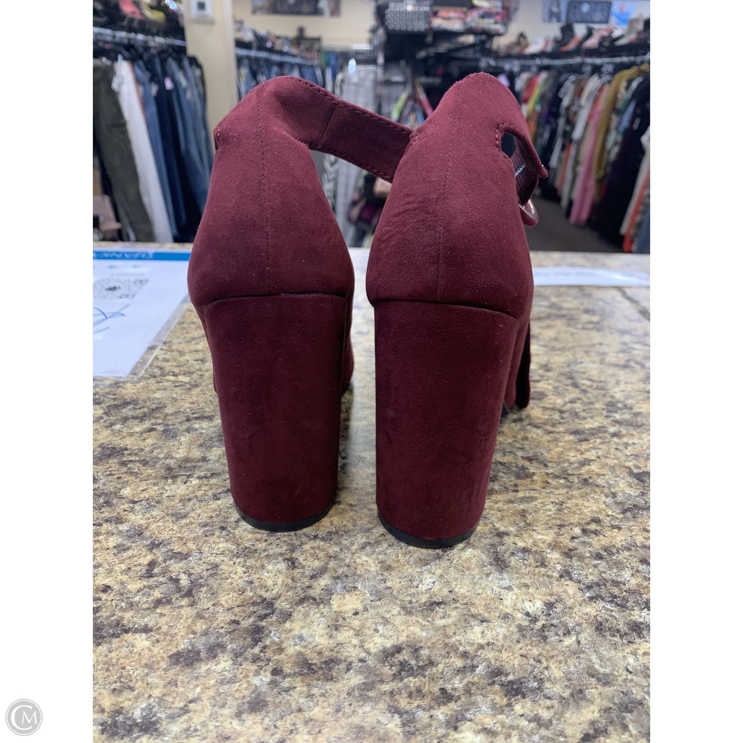 Shoes Heels Block By Lc Lauren Conrad In Maroon, Size: 8