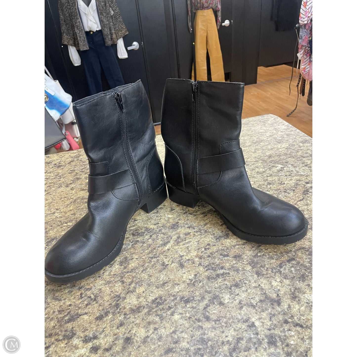 Boots Ankle Heels By Style And Company In Black, Size: 8