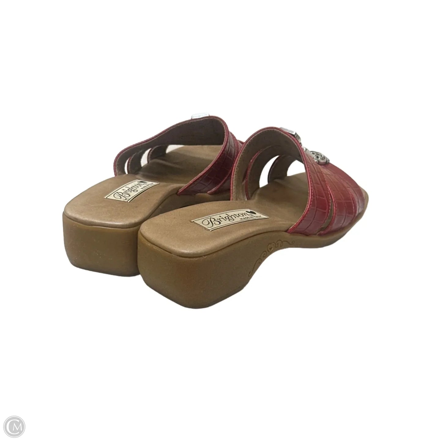 Shoes Flats By Brighton In Red & Tan, Size: 6