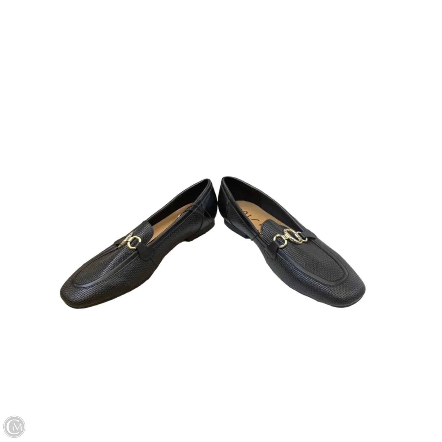 Shoes Flats By Unisa In Black & Gold, Size: 9.5