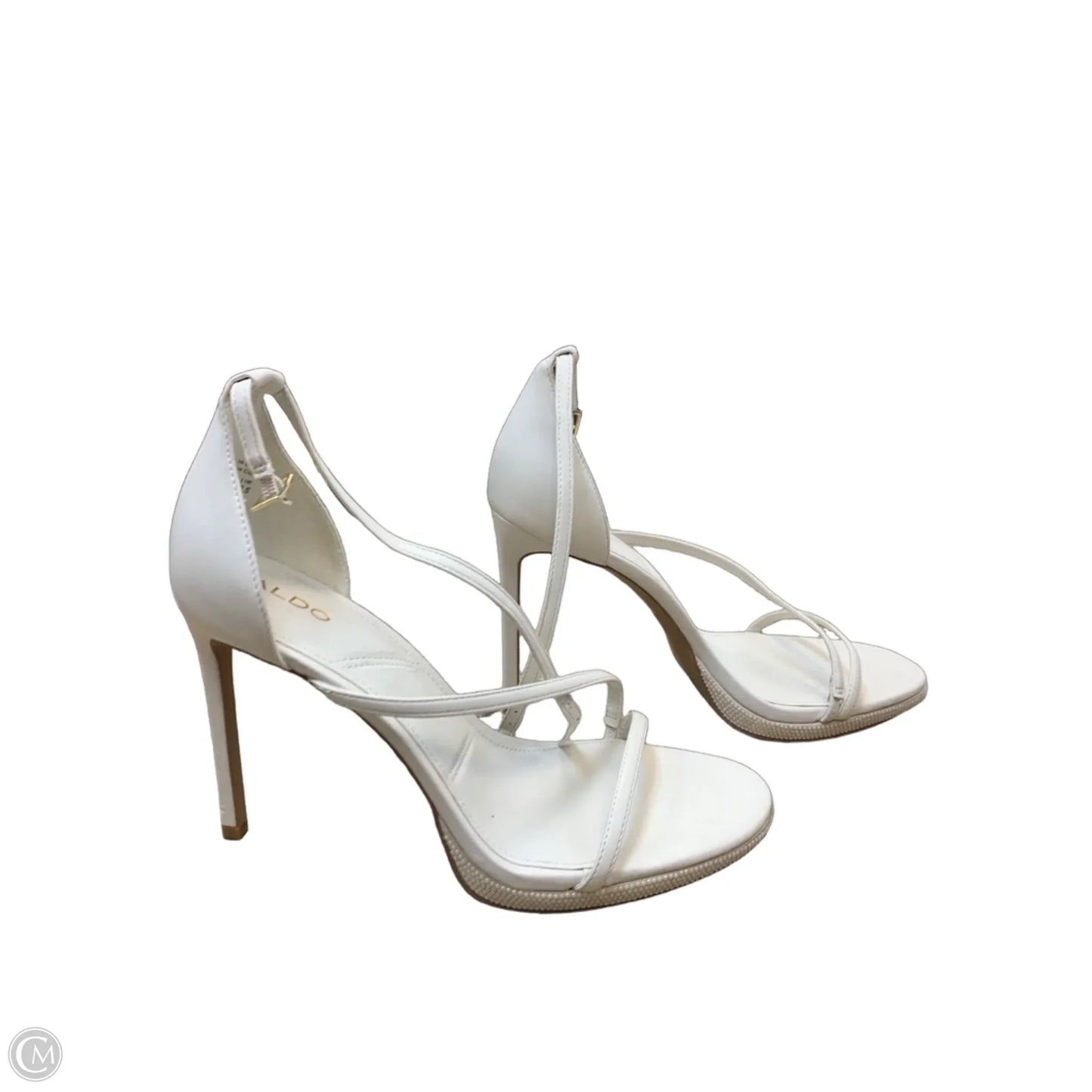 Sandals Heels Stiletto By Aldo In White, Size: 11
