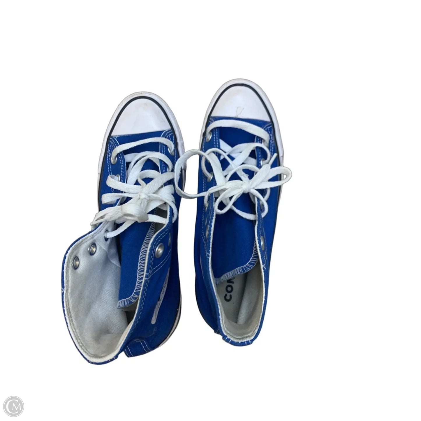 Shoes Sneakers Platform By Converse In Blue & White, Size: 8
