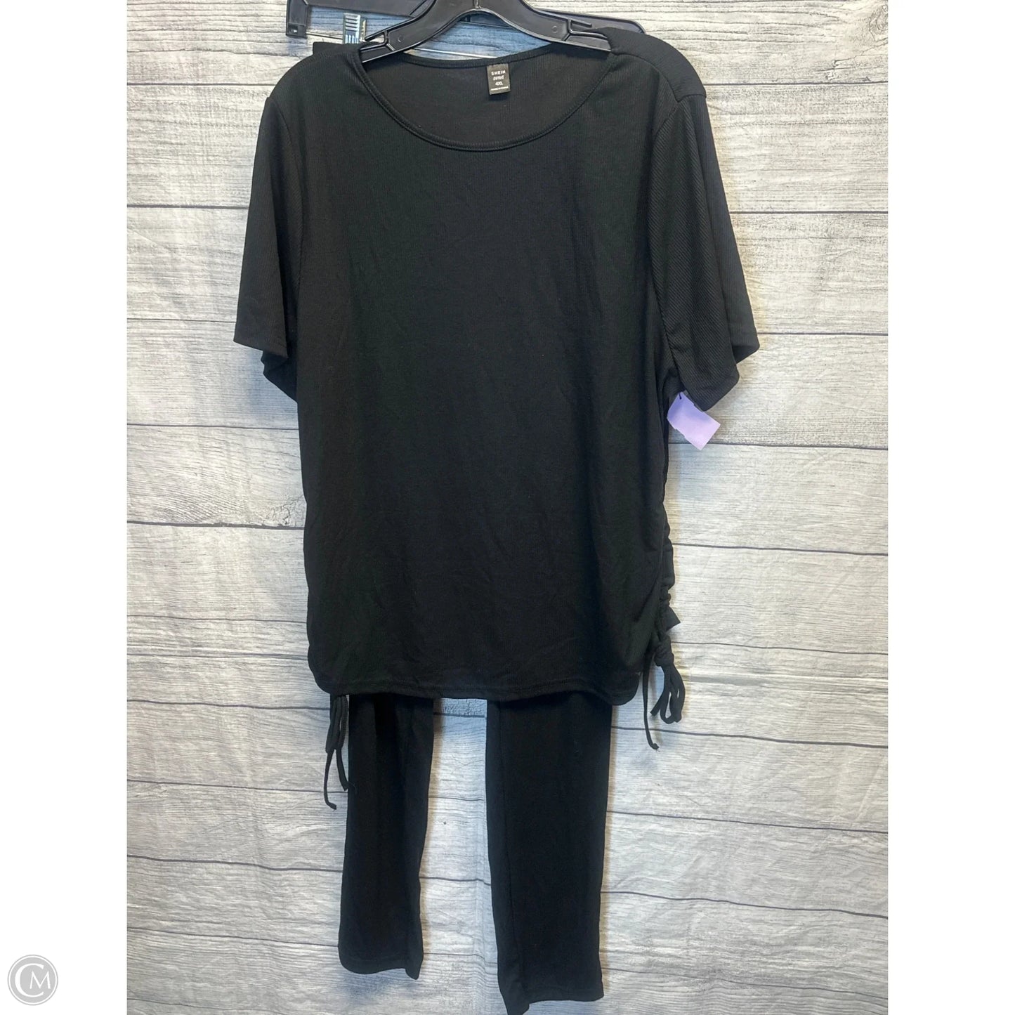 Pants Set 2pc By Shein In Black, Size: 4x