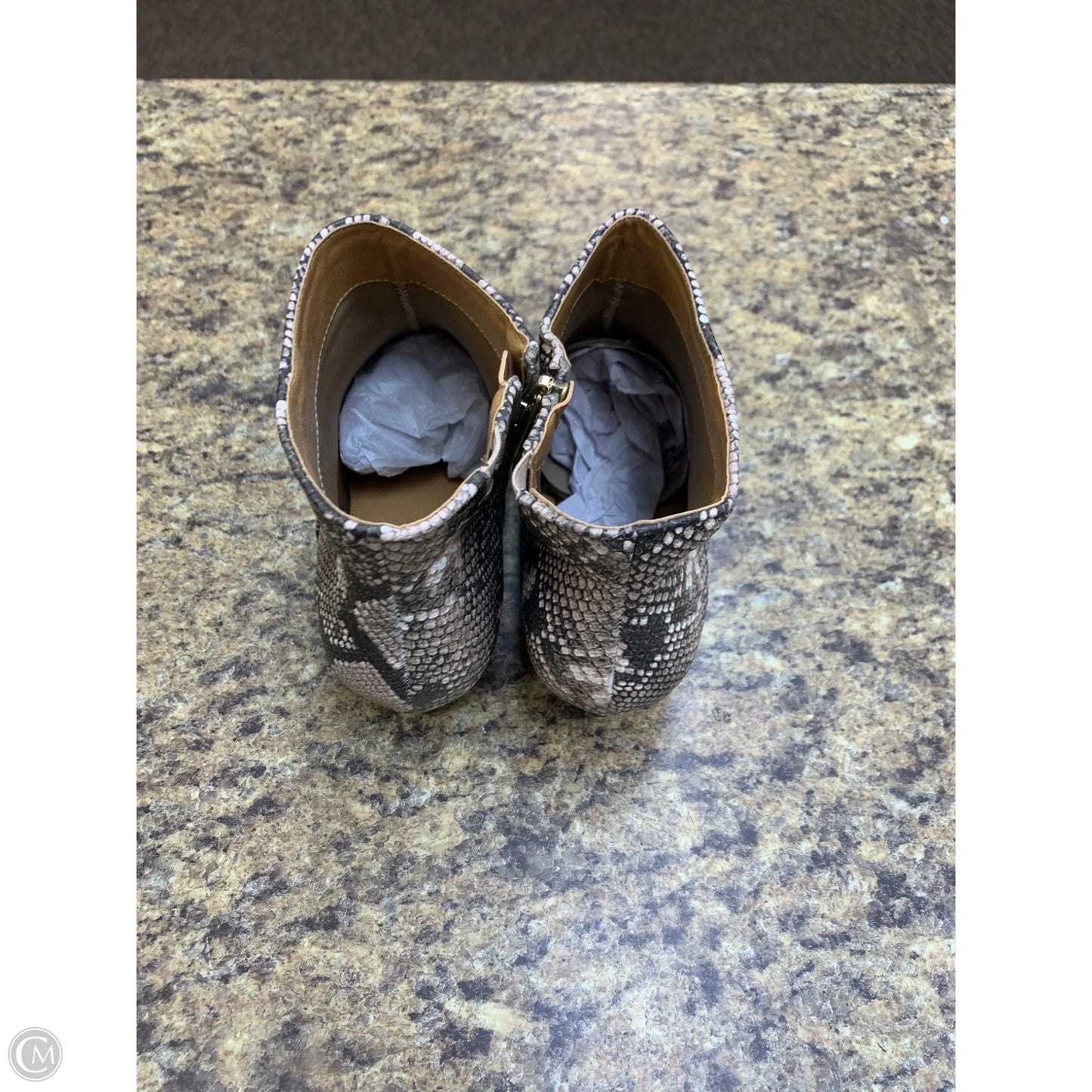 Boots Ankle Heels By Comfortview In Snakeskin Print, Size: 8