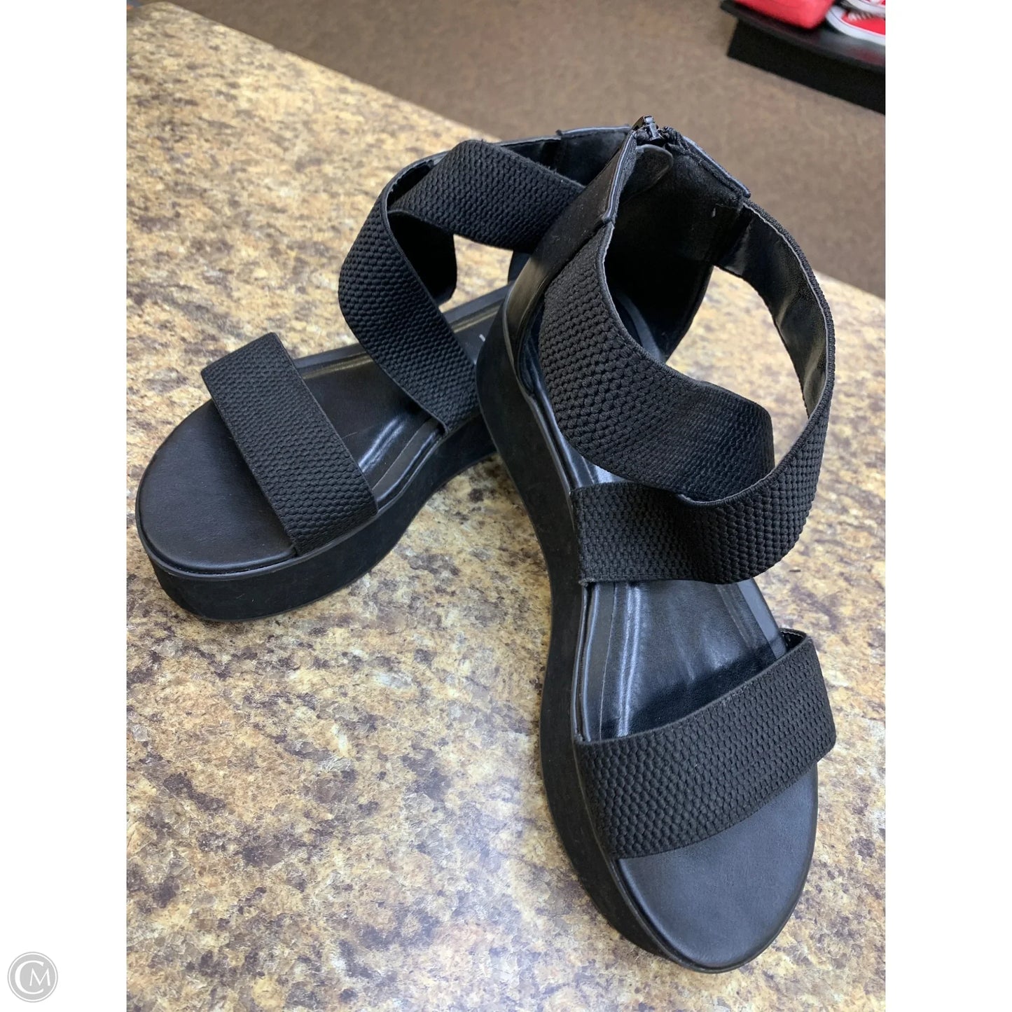 Sandals Heels Platform By Madden Girl In Black, Size: 8