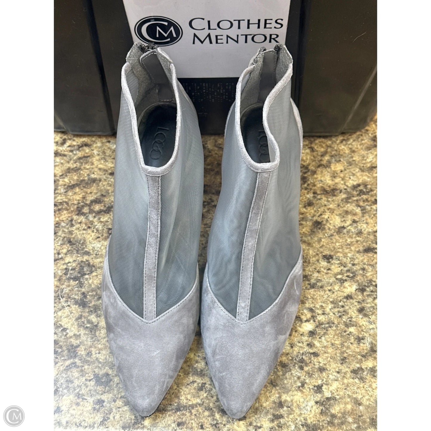 Shoes Heels Block By Logo In Grey, Size: 7