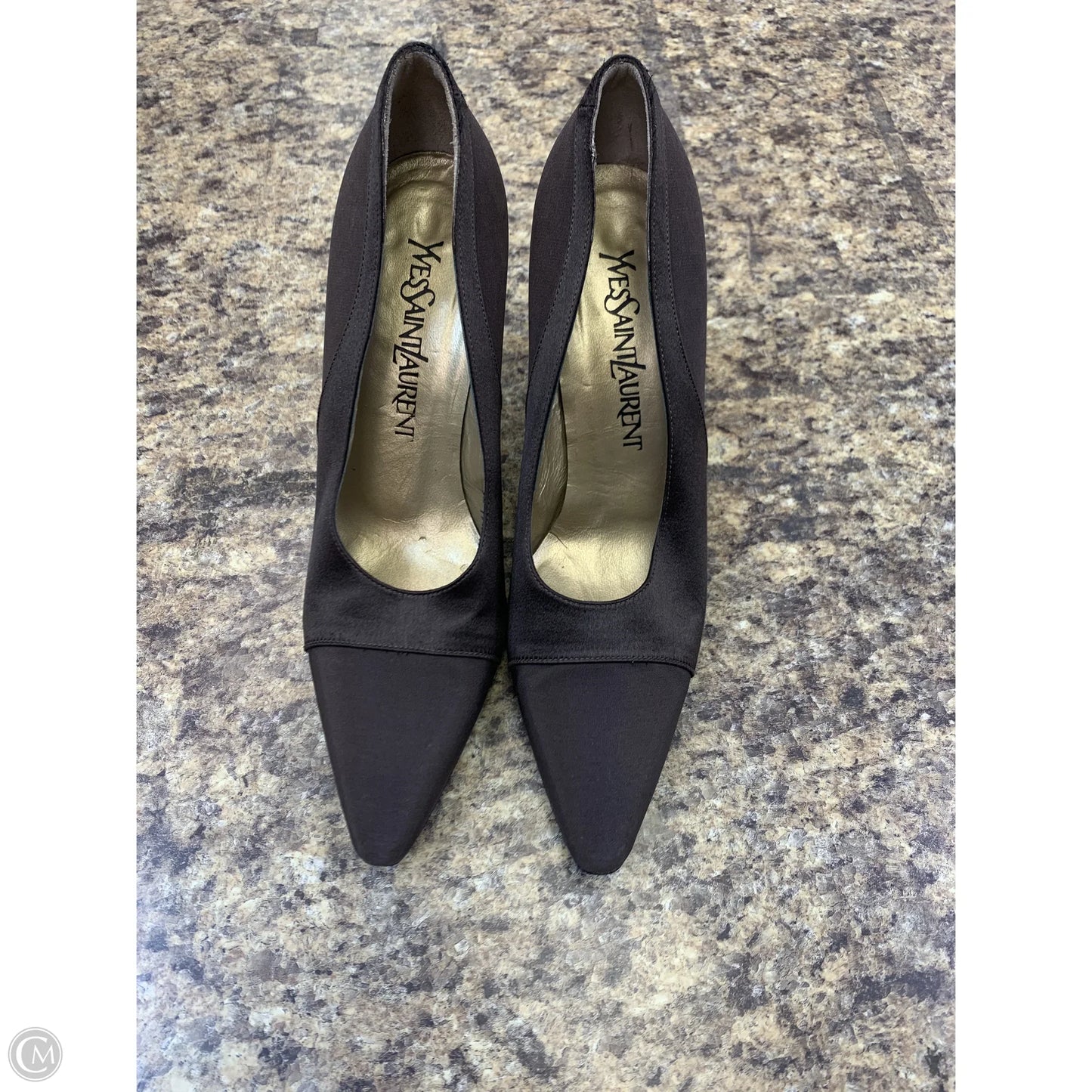 Shoes Luxury Designer By Yves Saint Laurent In Brown, Size: 6