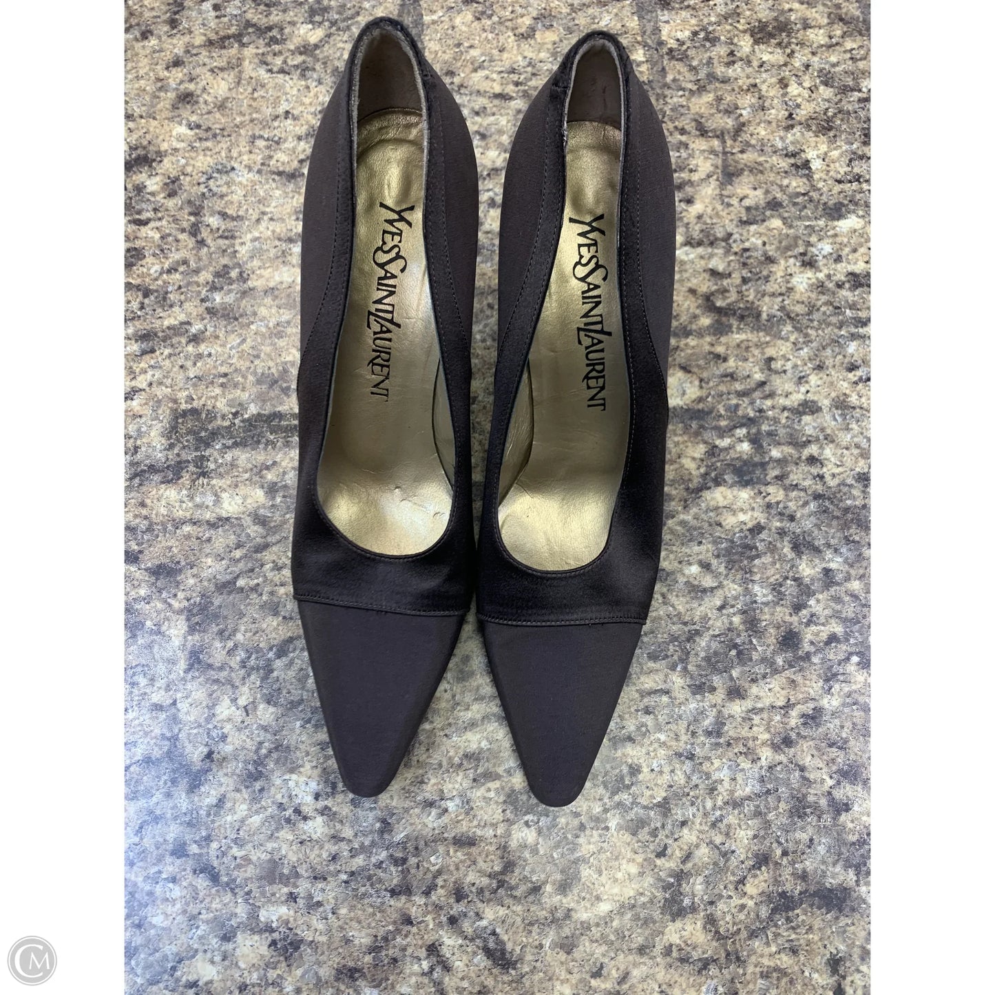 Shoes Luxury Designer By Yves Saint Laurent In Brown, Size: 6