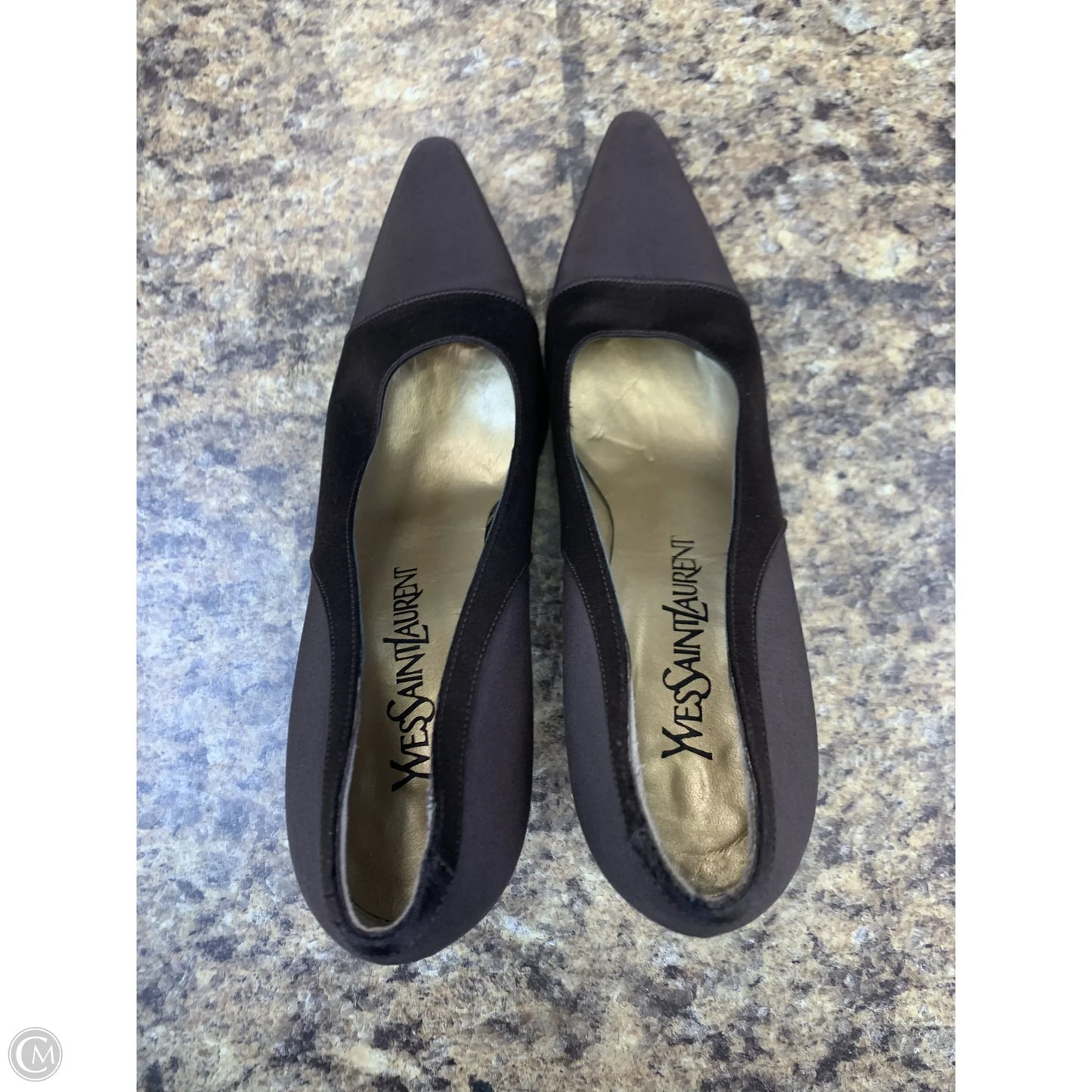 Shoes Luxury Designer By Yves Saint Laurent In Brown, Size: 6