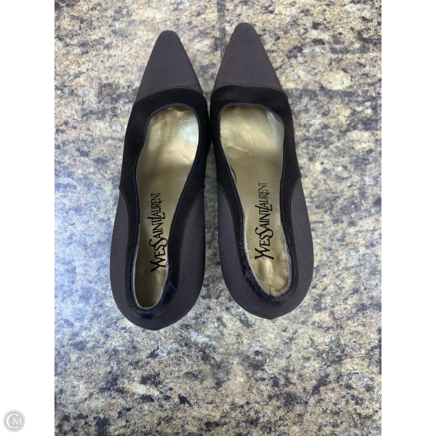 Shoes Luxury Designer By Yves Saint Laurent In Brown, Size: 6