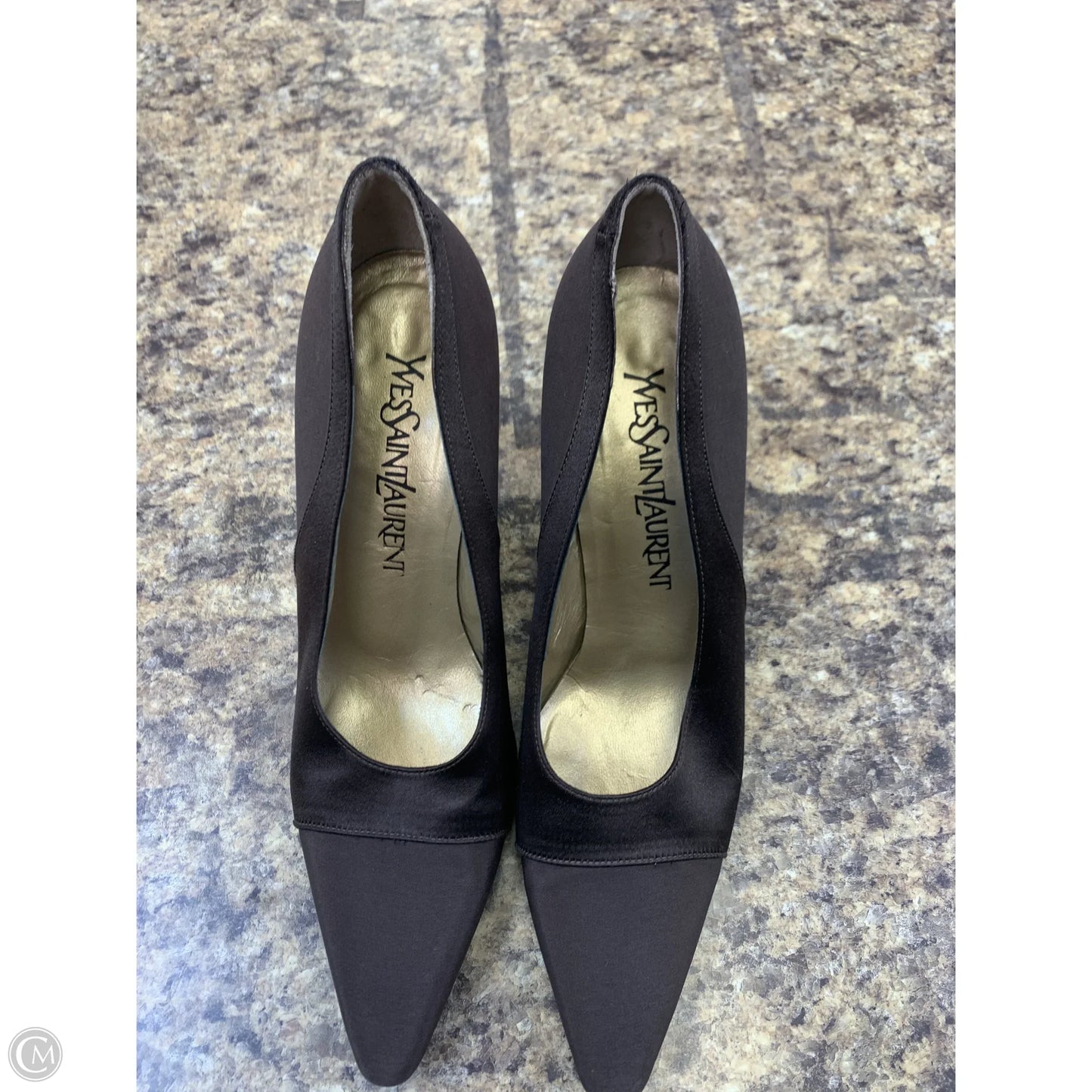 Shoes Luxury Designer By Yves Saint Laurent In Brown, Size: 6