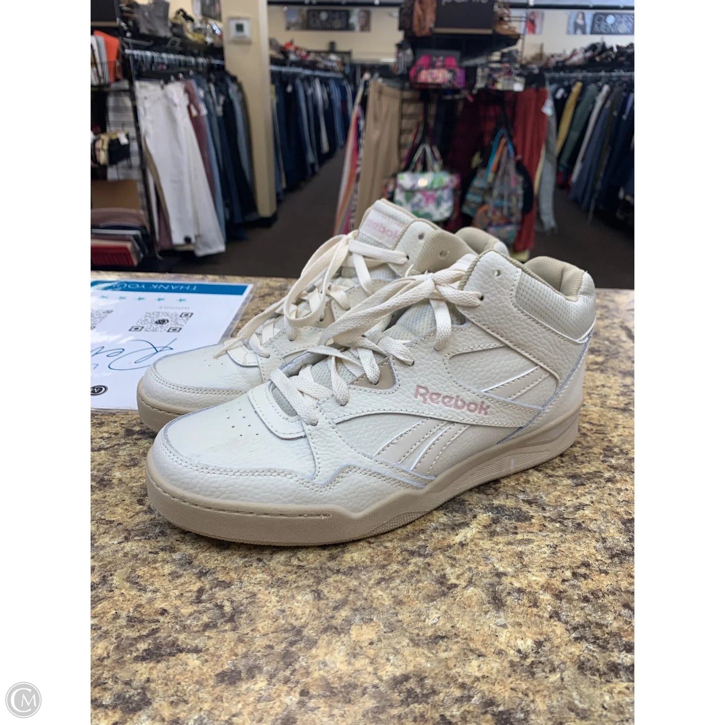 Shoes Athletic By Reebok In Cream, Size: 10