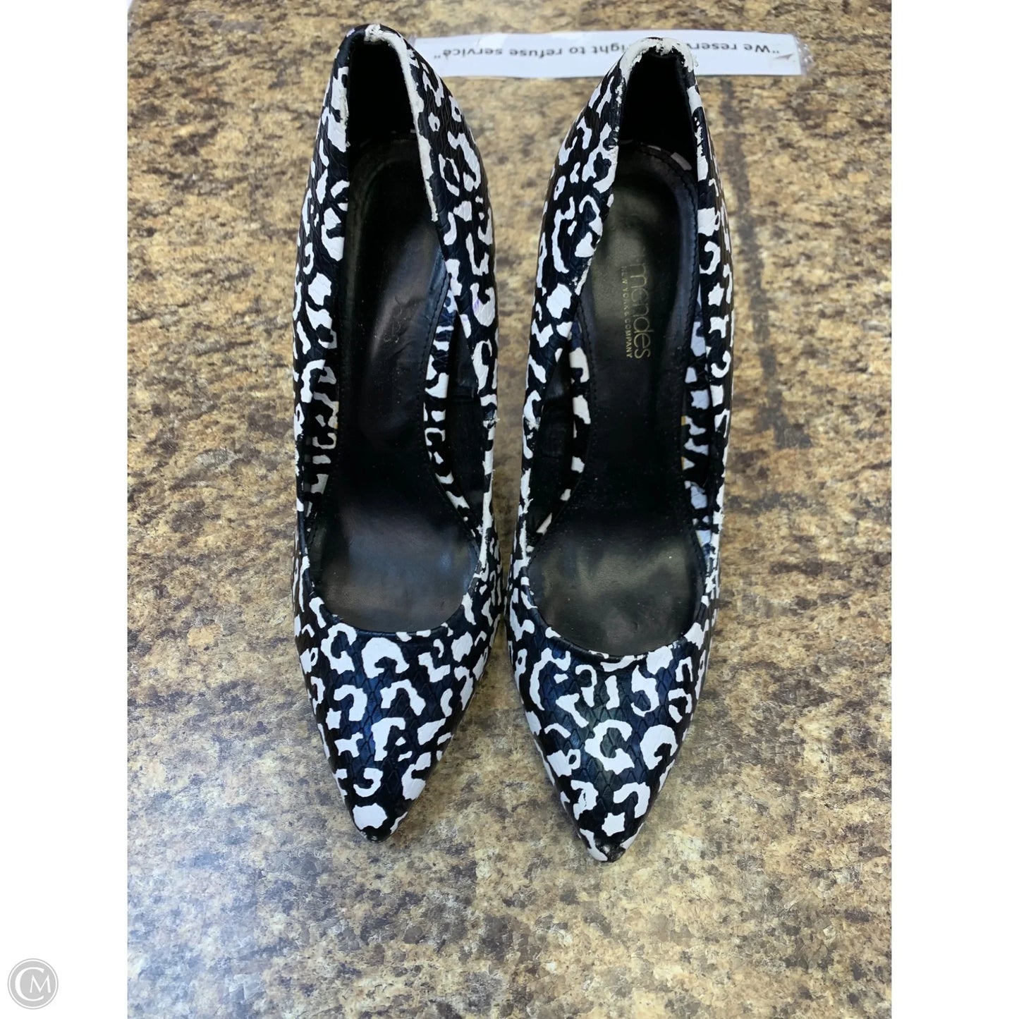 Shoes Heels Block By Eva Mendes In Black & White, Size: 10