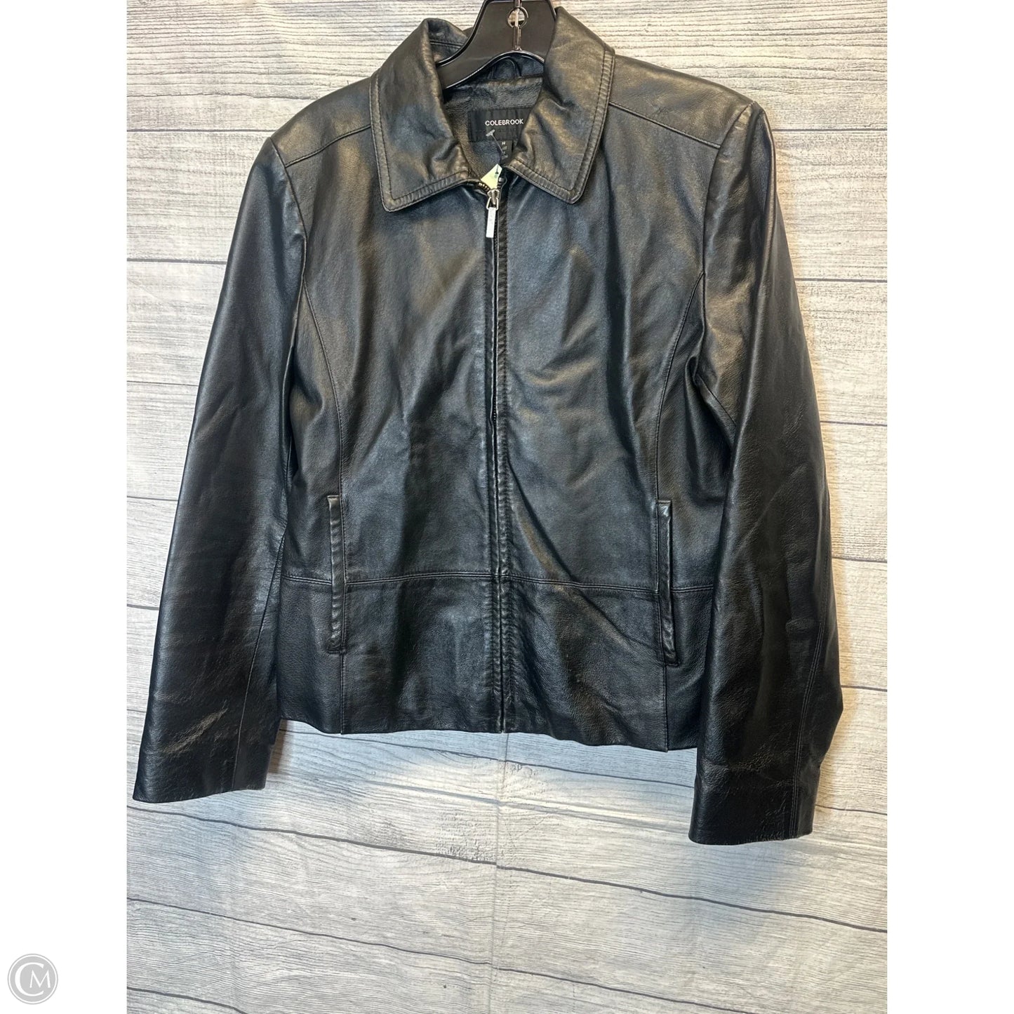Jacket Leather By Colebrook In Black, Size: M