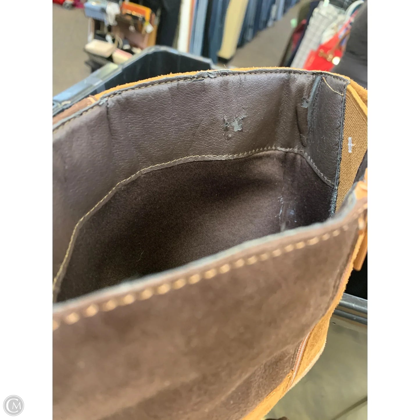 Boots Knee Heels By Cato In Brown, Size: 7