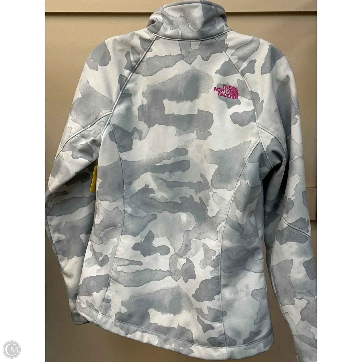 Athletic Jacket By The North Face In Grey & White, Size: S