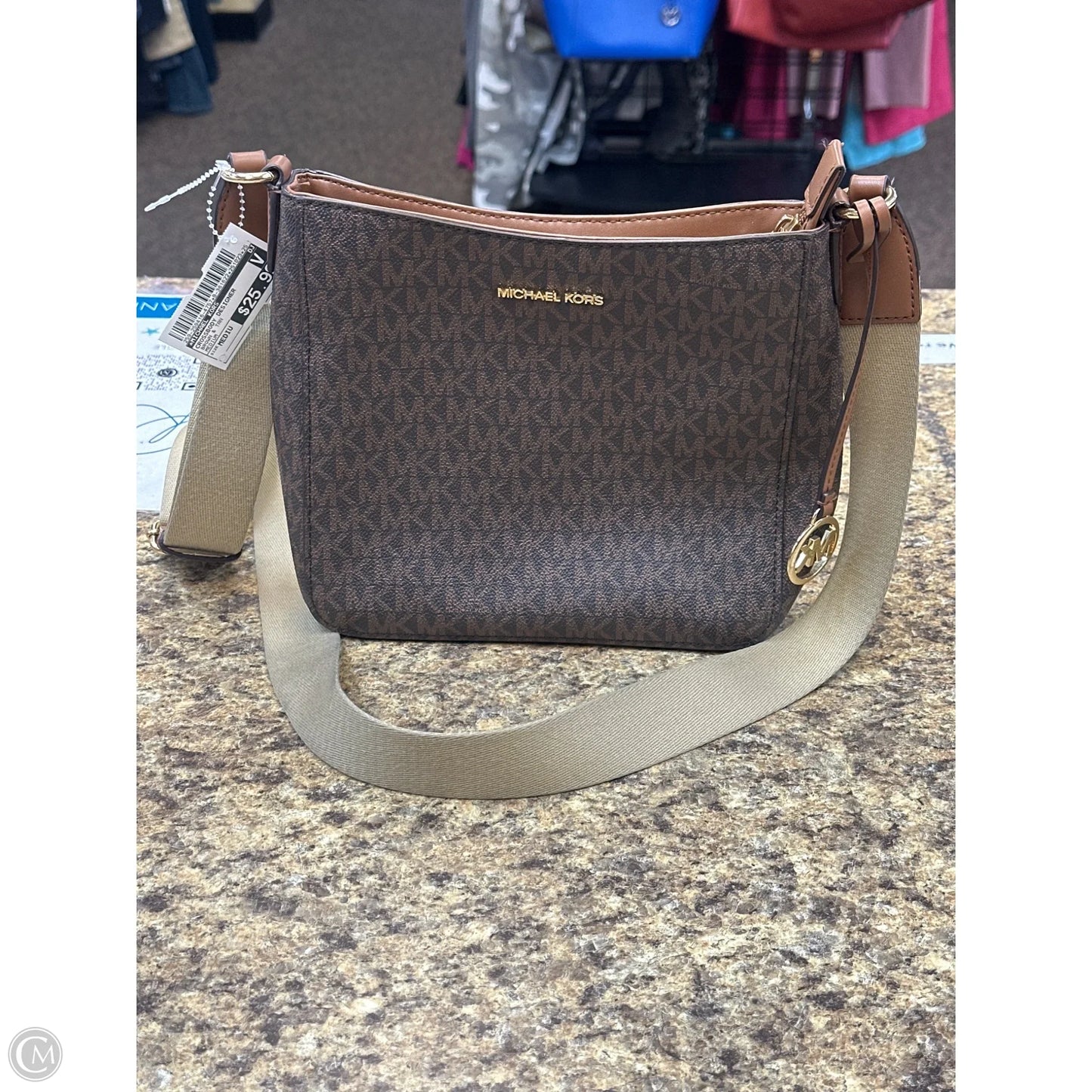 Crossbody Designer By Michael Kors, Size: Medium