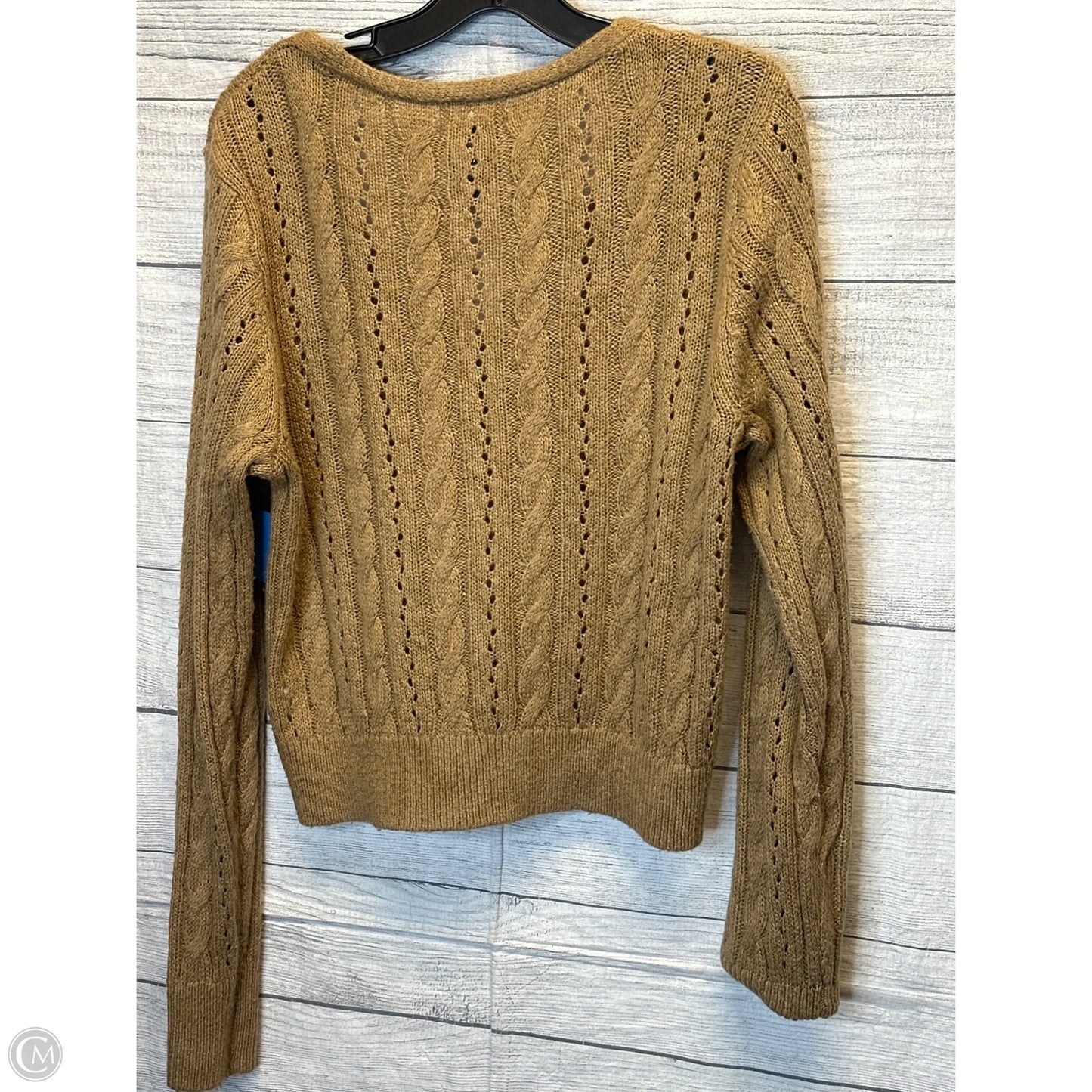 Sweater Cardigan By Abercrombie And Fitch In Tan, Size: L