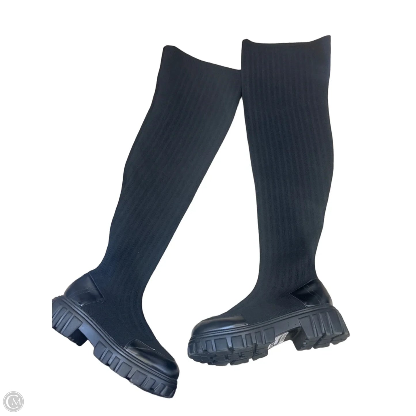 Boots Knee Flats By Cmf In Black, Size: 8