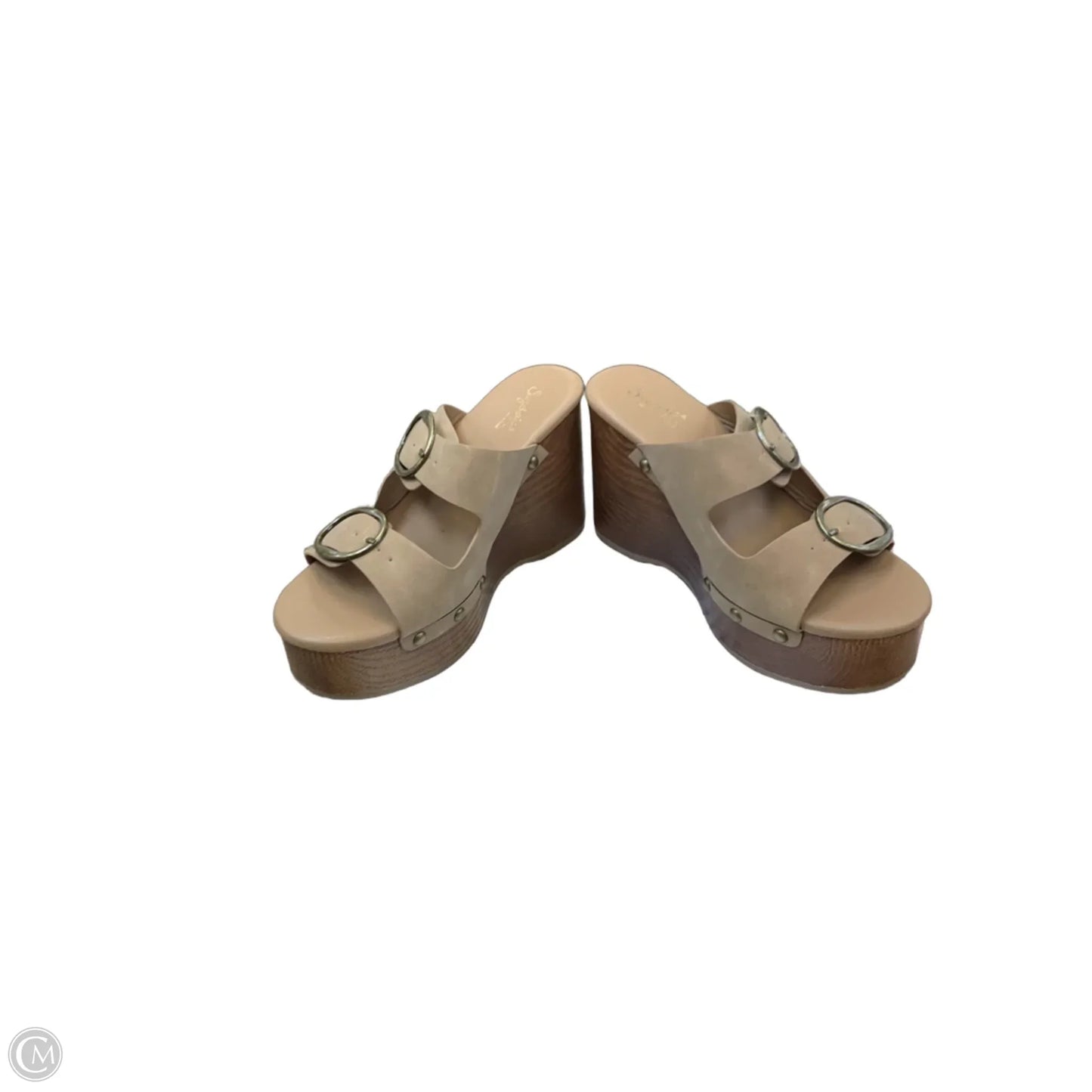 Sandals Heels Wedge By Seychelles In Tan, Size: 7.5