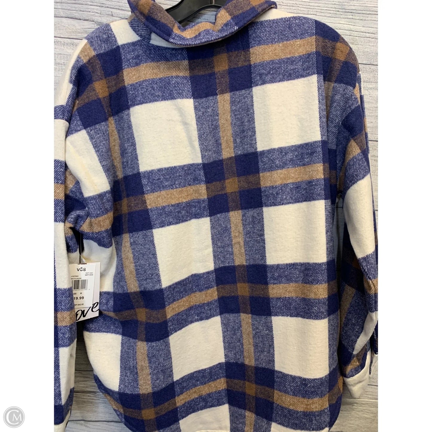 Jacket Fleece By Ymi In Plaid Pattern, Size: M
