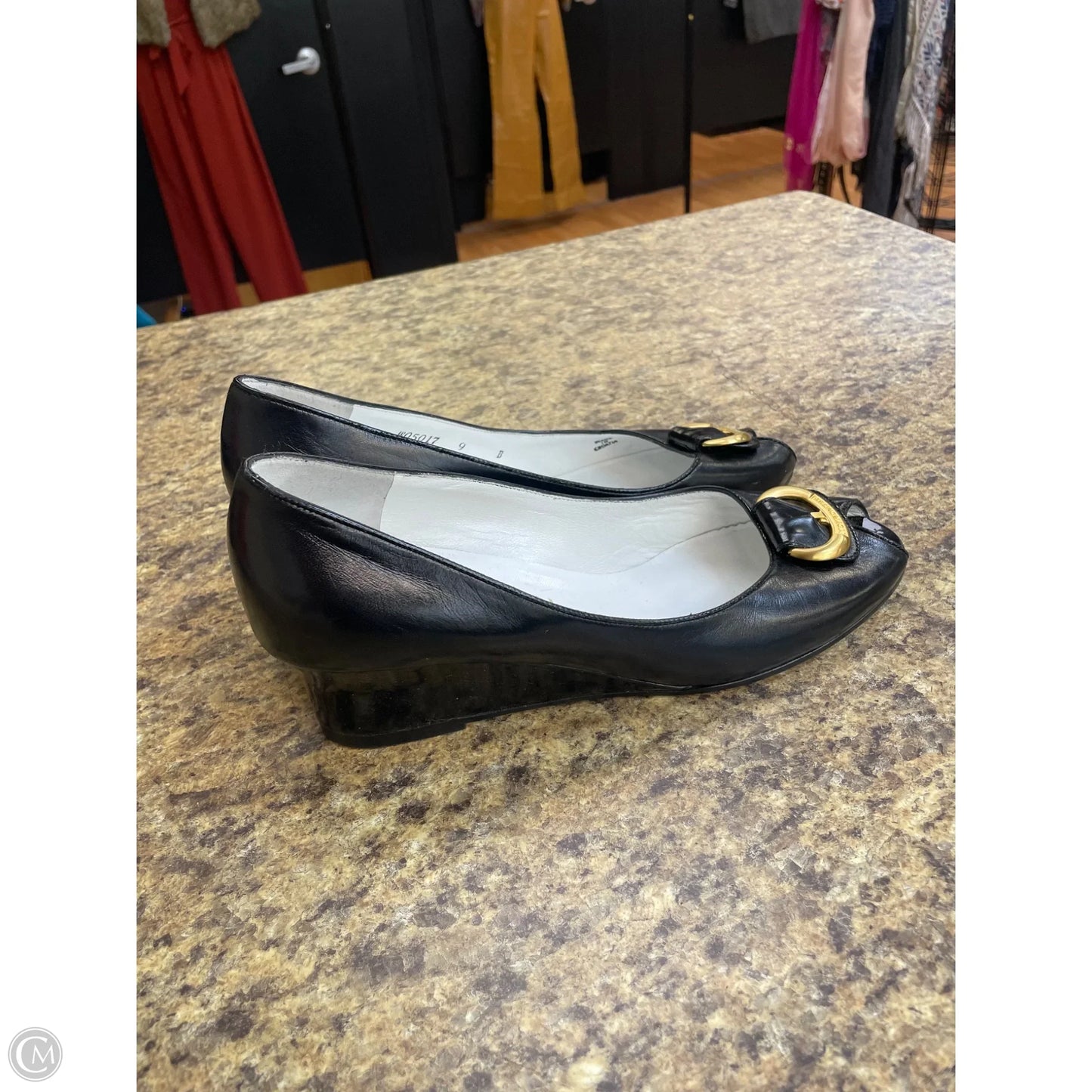 Sandals Heels Kitten By Bruno Magli Shoes In Black, Size: 9