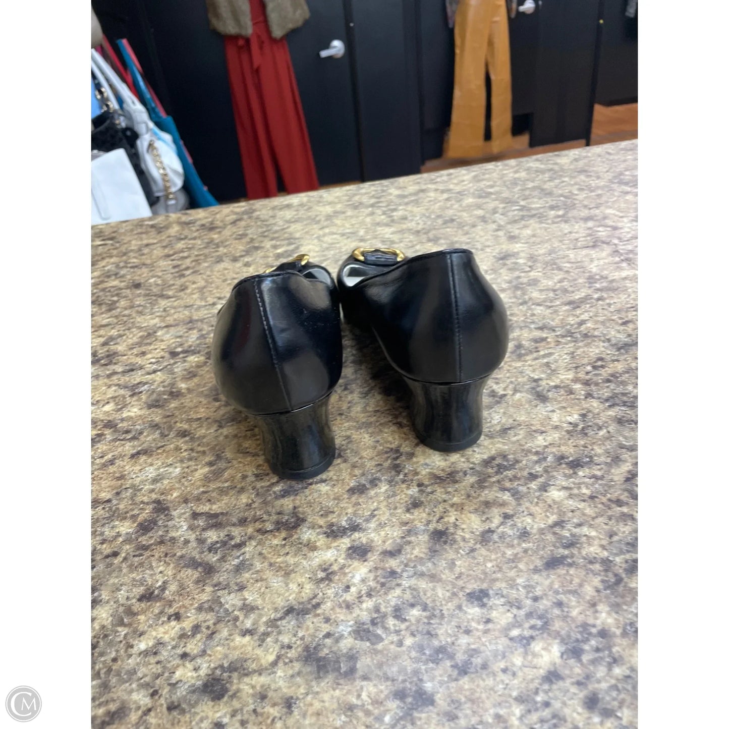 Sandals Heels Kitten By Bruno Magli Shoes In Black, Size: 9