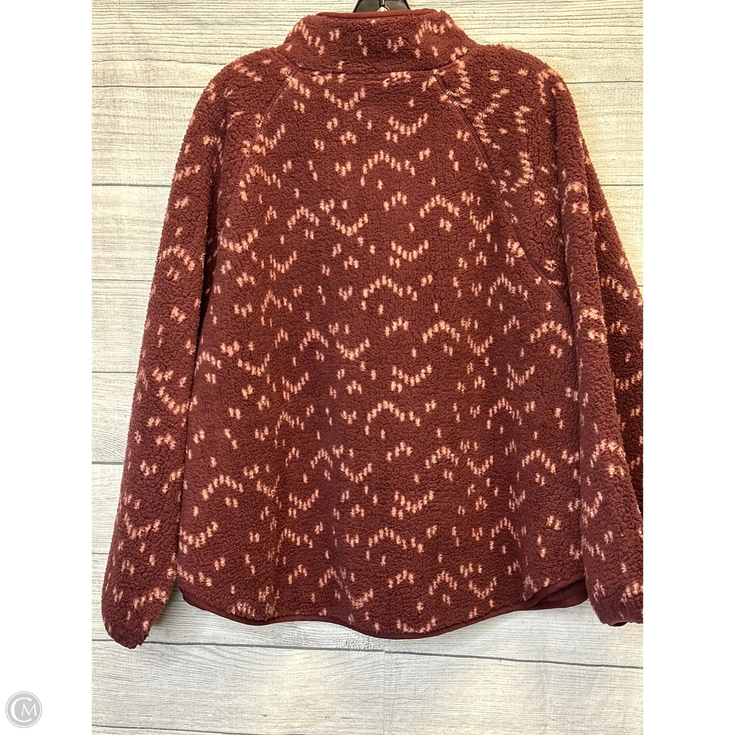 Jacket Faux Fur & Sherpa By Sonoma In Maroon, Size: 1x