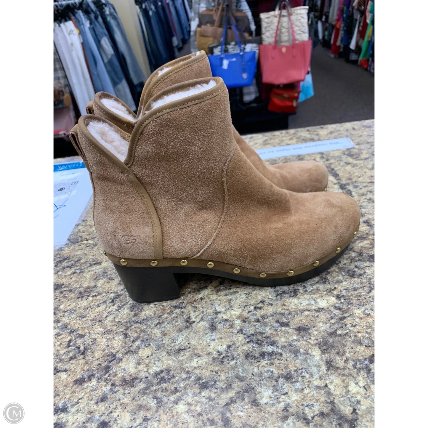 Boots Designer By Ugg In Tan, Size: 10