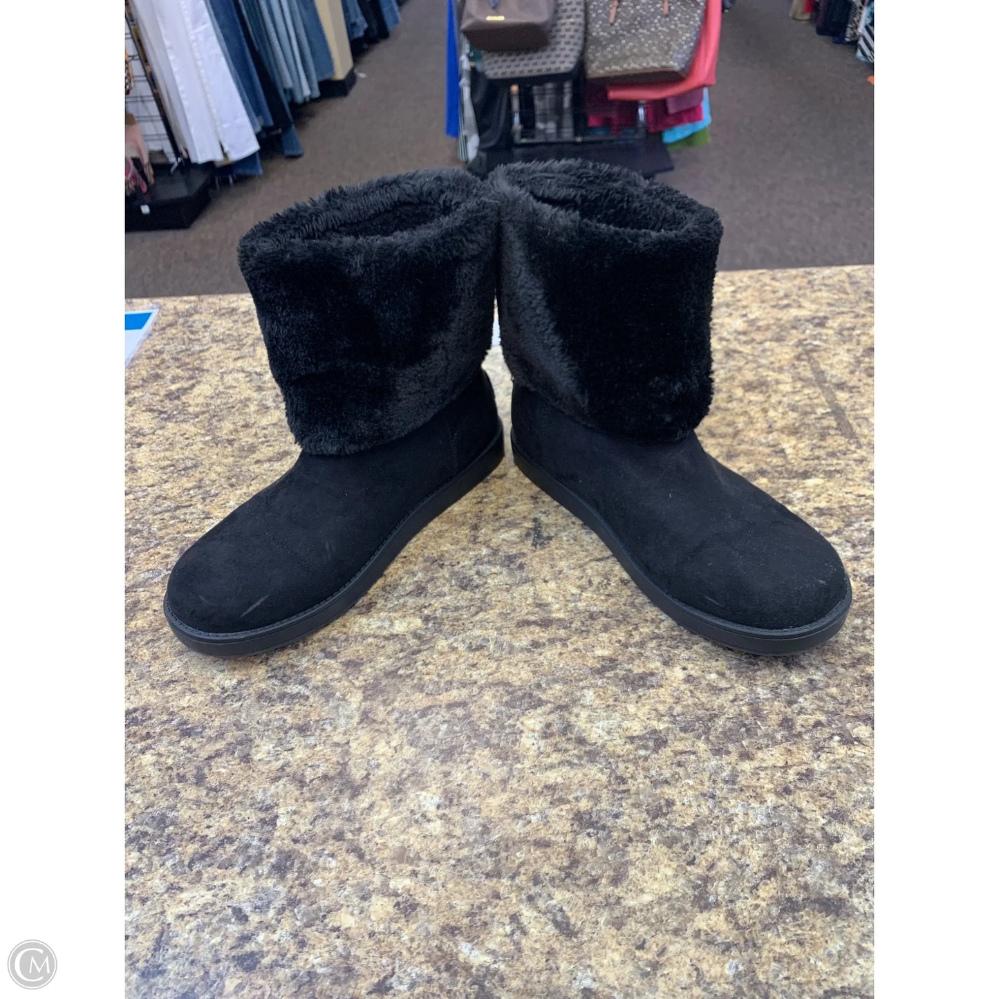 Boots Ankle Flats By Guess In Black, Size: 10